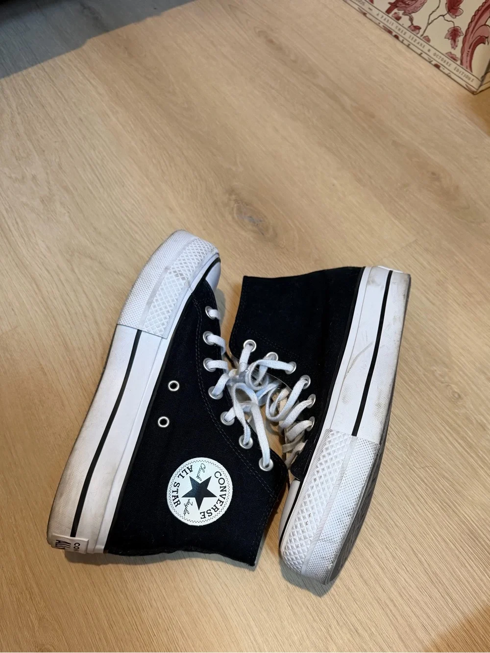 Converse Black and White High-Top Canvas Sneakers